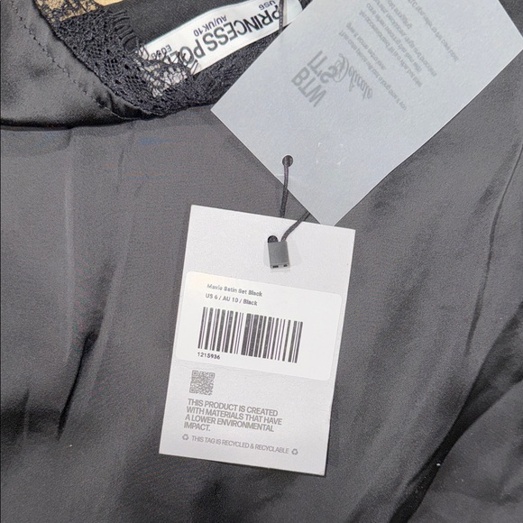 Princess Polly Mavie Satin Set Black - Picture 3 of 4